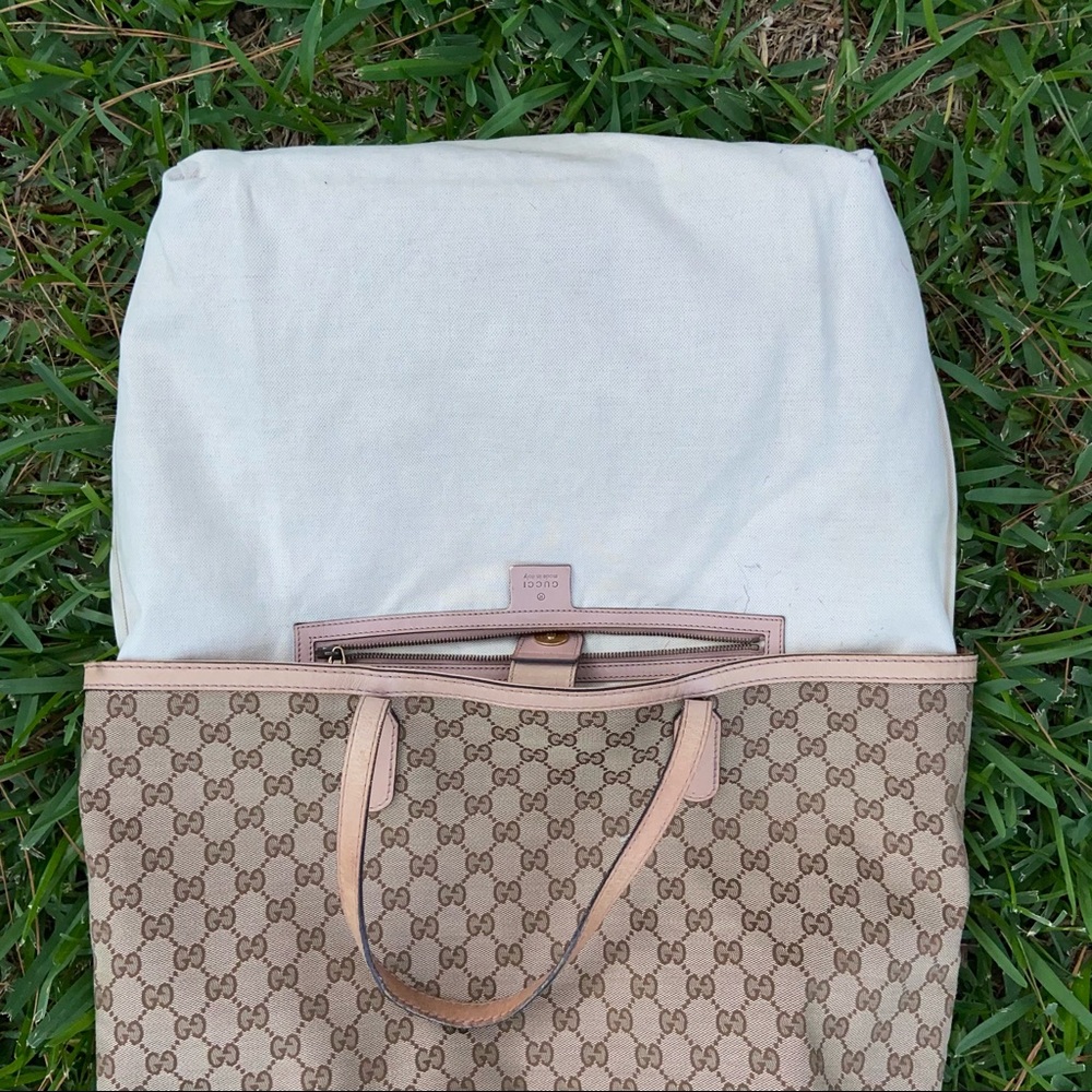 Gucci XL Monogram Web GG Tote Canvas - Picture 9 of 12